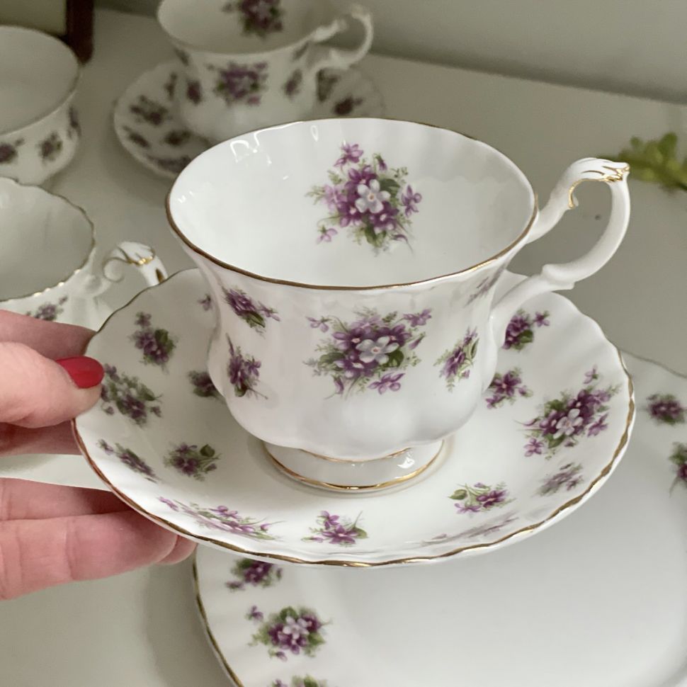 Чайная пара Sweet Violets Royal Albert 200 мл Англия