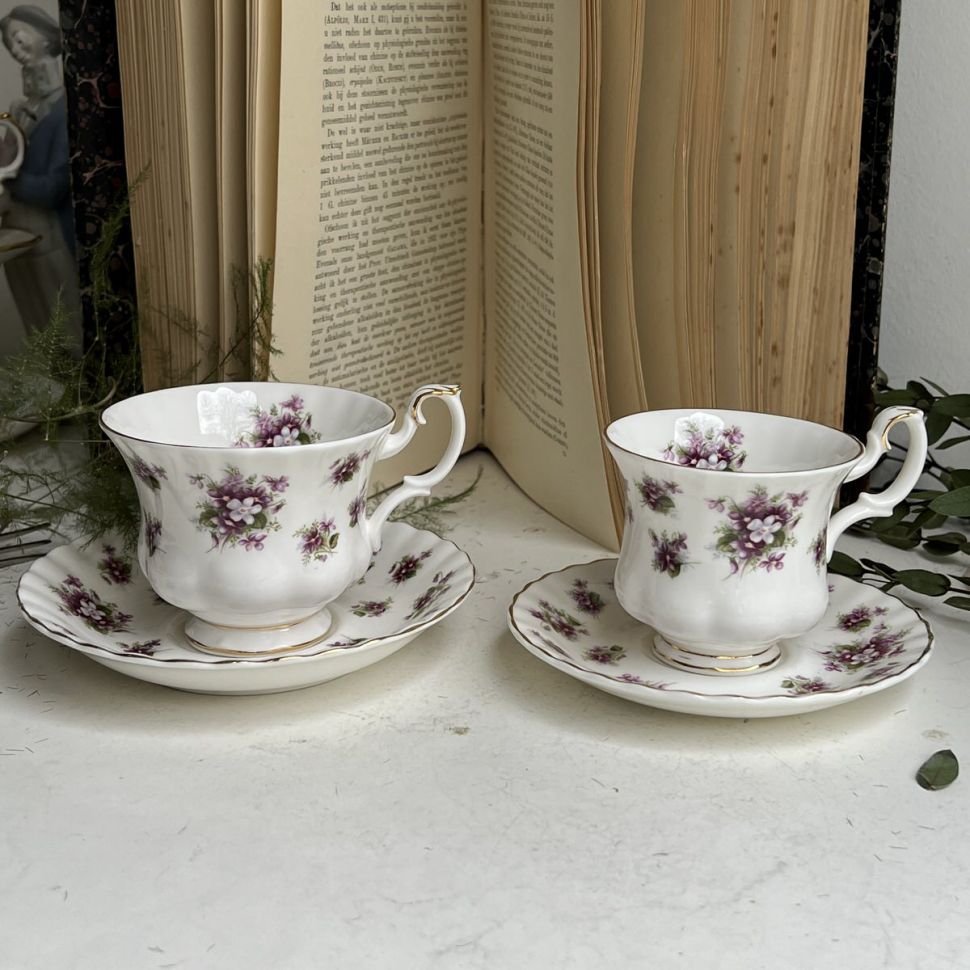 Чайная пара Sweet Violets Royal Albert 200 мл Англия