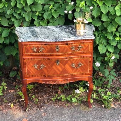 Комод массив, инкрустация, мраморные 