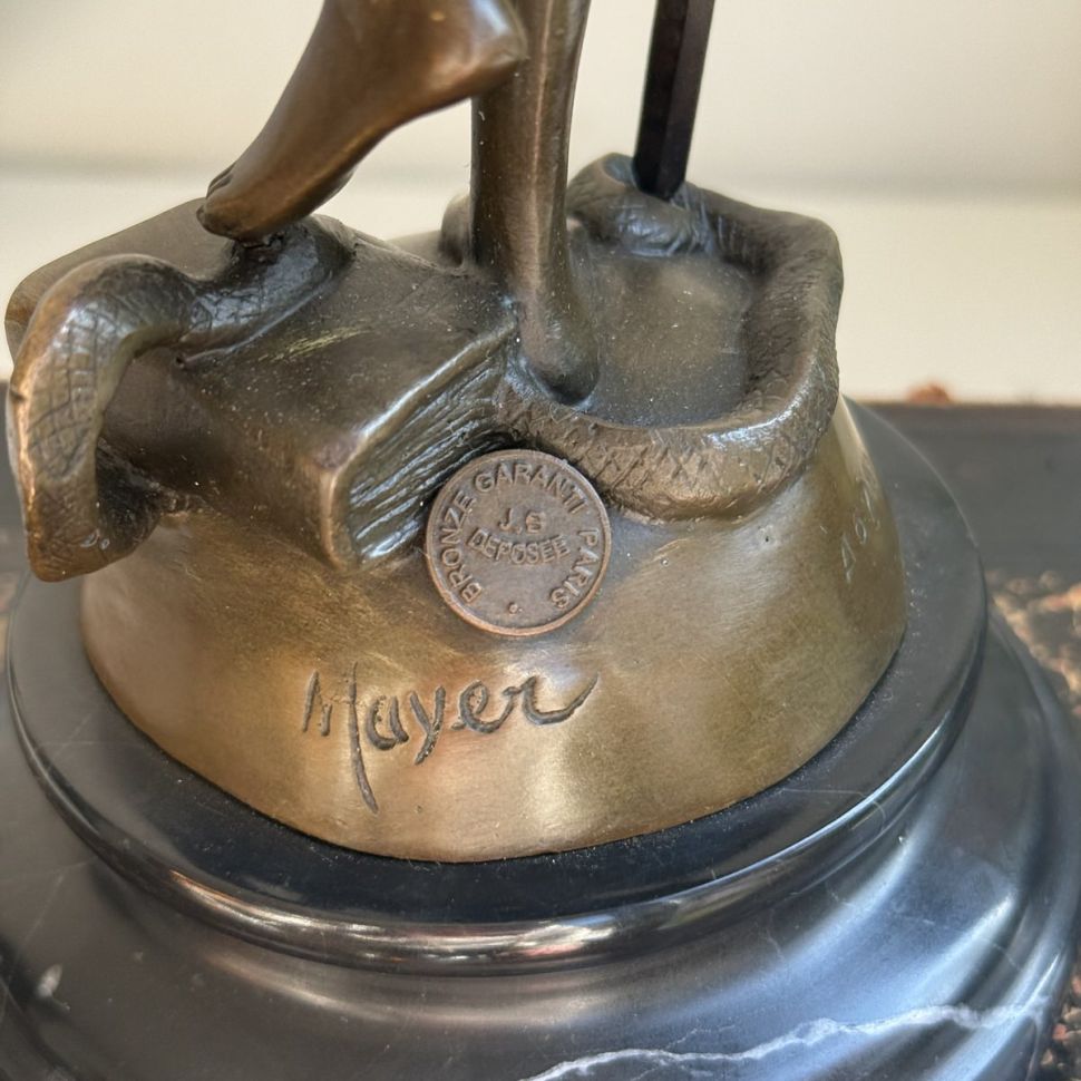 Скульптура Правосудие Фемида начало 19 века Mayer J.S. Deposse бронза мрамор