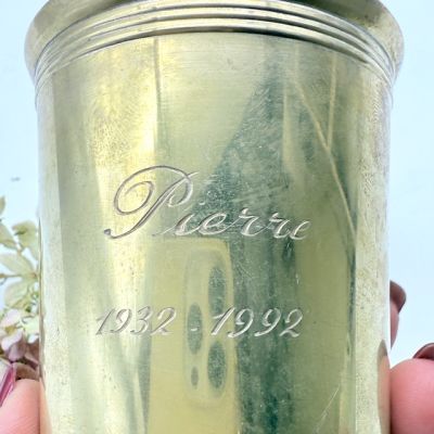 Стакан 300 мл латунь Франция надпись