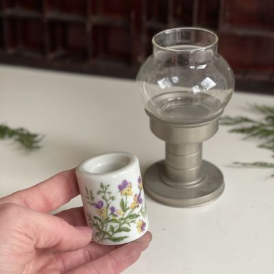 Подсвечник Цветы фаянс Германия