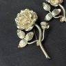 Брошь Роза 5,5 см серебро