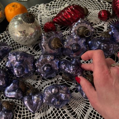 Елочная игрушка 7 см стекло ручная работа Нидерланды