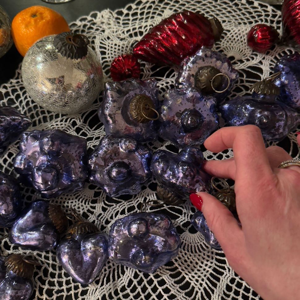 Елочная игрушка 7 см стекло ручная работа Нидерланды