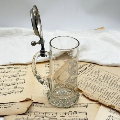 Кружка пивная 650 мл хрусталь олово Германия