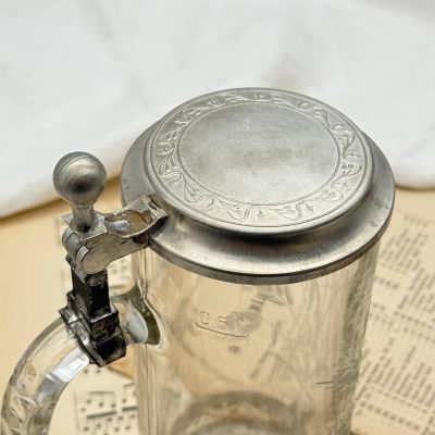 Кружка пивная 650 мл хрусталь олово Германия