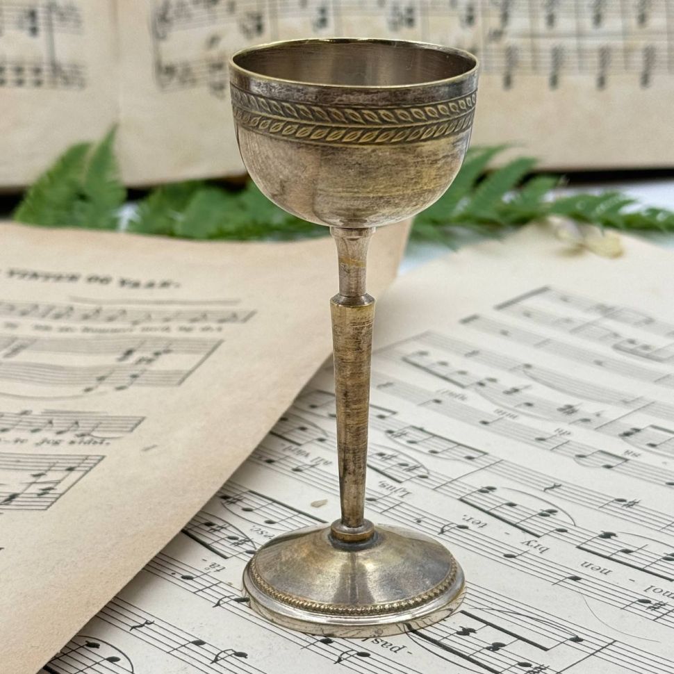 Рюмка Колос 25 мл Франция серебрение по латуни