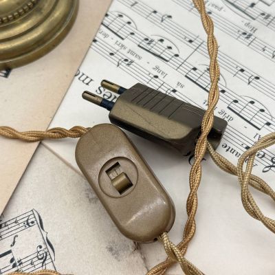 Лампа настольная Жирандоль на две лампы 28 см бронза хрусталь