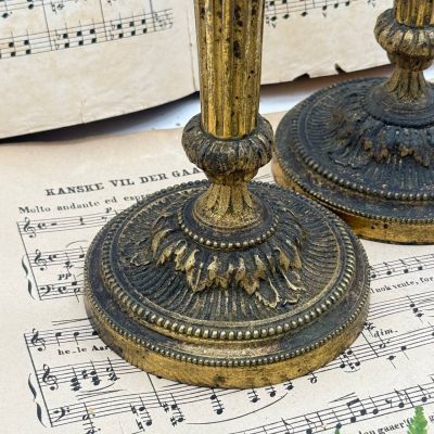 Подсвечник на одну свечу 20 см латунь Франция