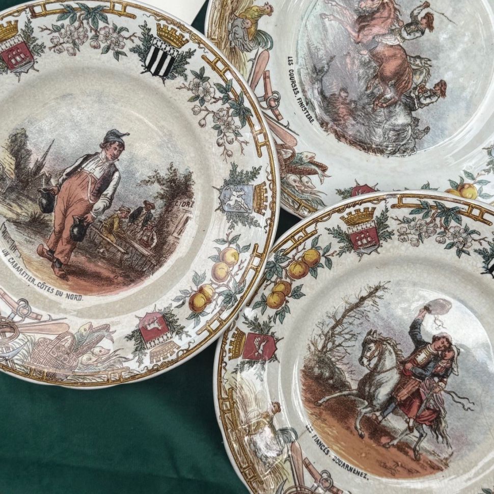 Тарелка Sarreguemines Types Bretons 21 см Франция 