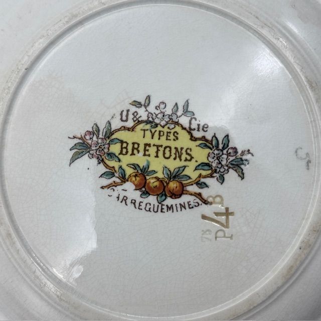Тарелка Sarreguemines Types Bretons 21 см Франция 