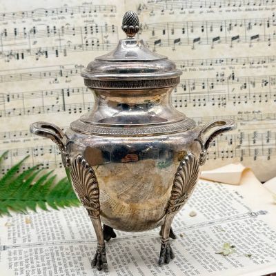 Сахарница на ножках UDNER серебрение Англия