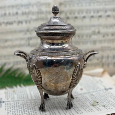 Сахарница на ножках UDNER серебрение Англия