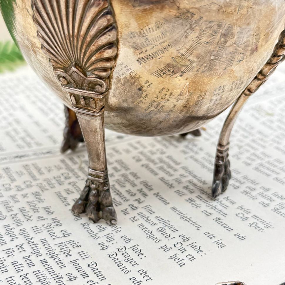 Сахарница на ножках UDNER серебрение Англия