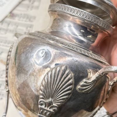 Сахарница на ножках UDNER серебрение Англия