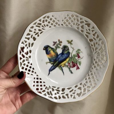 Тарелка 19 см. Попугаи Schumann Arzberg, Германия