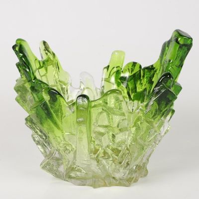 Ваза зелёная Pertti Santalahti 29 см 