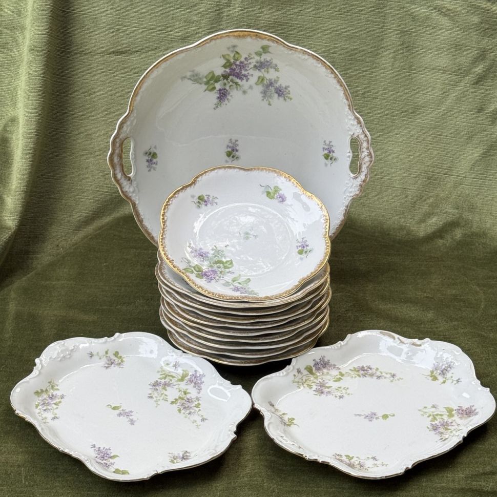 Тарелка Limoges Haviland набор 13 предметов Франция конец XIX в.