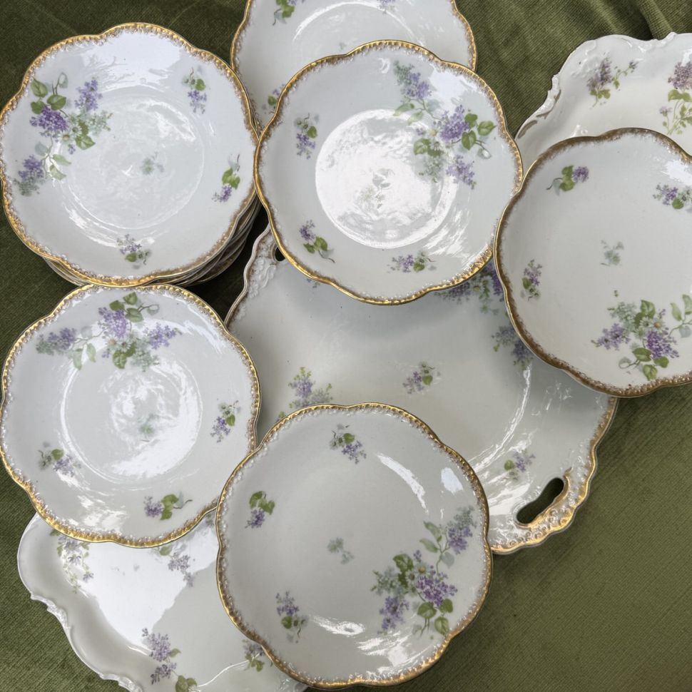 Тарелка Limoges Haviland набор 13 предметов Франция конец XIX в.