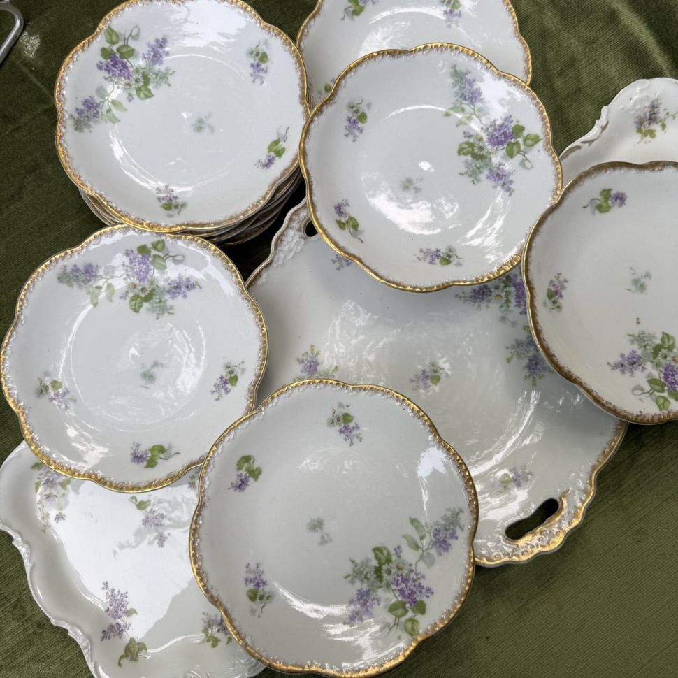 Тарелка Limoges Haviland набор 13 предметов Франция конец XIX в.
