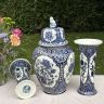 Ваза с крышкой имбирница Delft 46 см Голландия большая