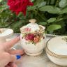 Сахарница Royal Albert Old Country Roses 11 см фарфор Англия