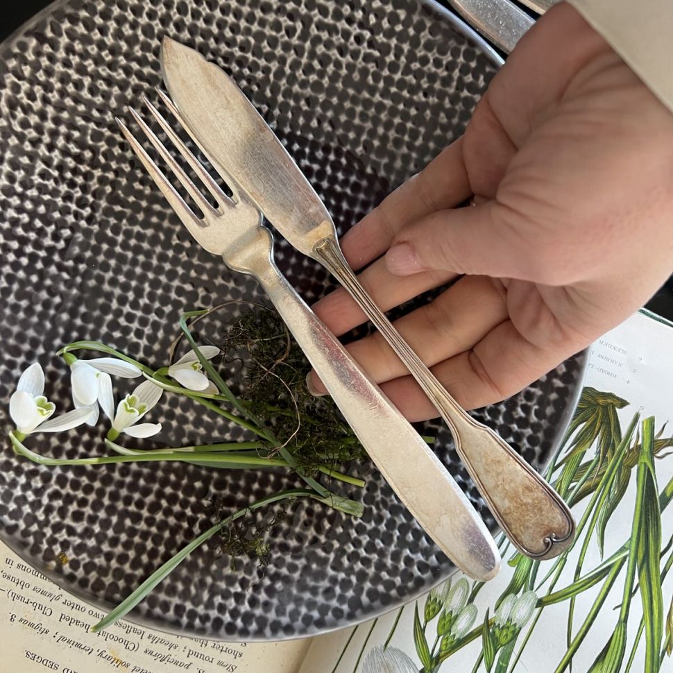 Вилка столовая 19 см серебрение