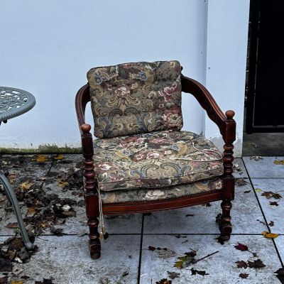 Кресло старинное 71 см дуб Голландия ручная работа