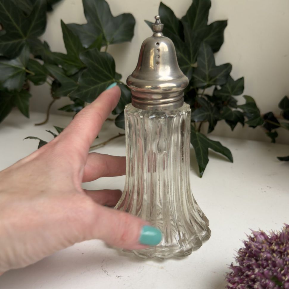 Сифтер 15 см стекло серебрение уценка