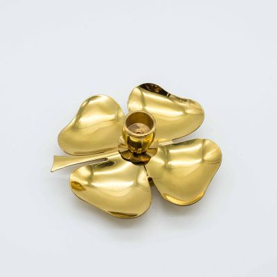 Подсвечник на одну тонкую свечу латунь