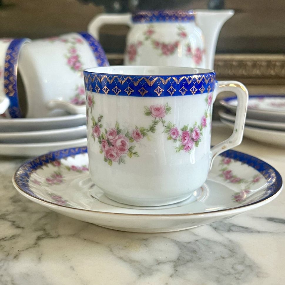 Кофейная пара Limoges 110 мл фарфор Франция