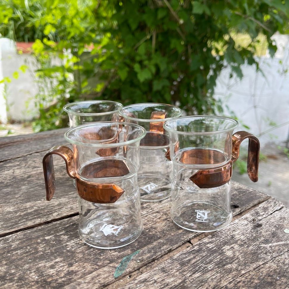 Стакан 125 мл в медном держателе Швеция