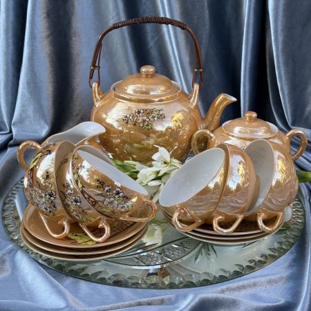 Сахарница Гейша 14 см фарфор Япония         