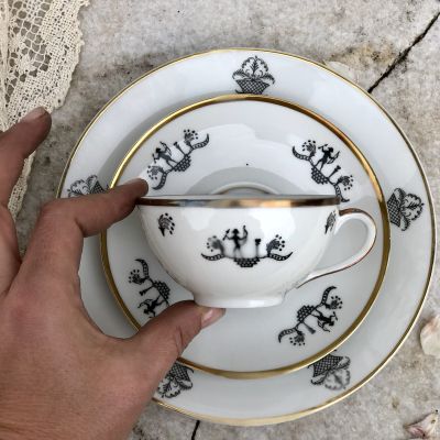 Тройка чайная Амур фарфор Karlskrona