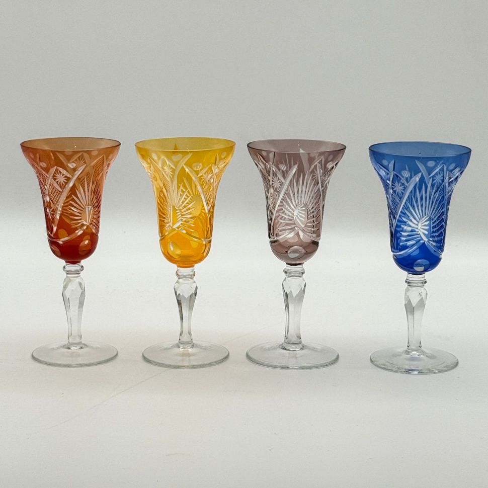 Бокал Anna Hutte набор Арлекин 4 шт. 120 мл накладной хрусталь Германия