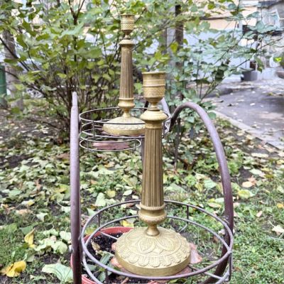 Подсвечник Колонна 25 см латунь Франция