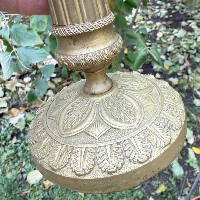 Подсвечник Колонна 25 см латунь Франция