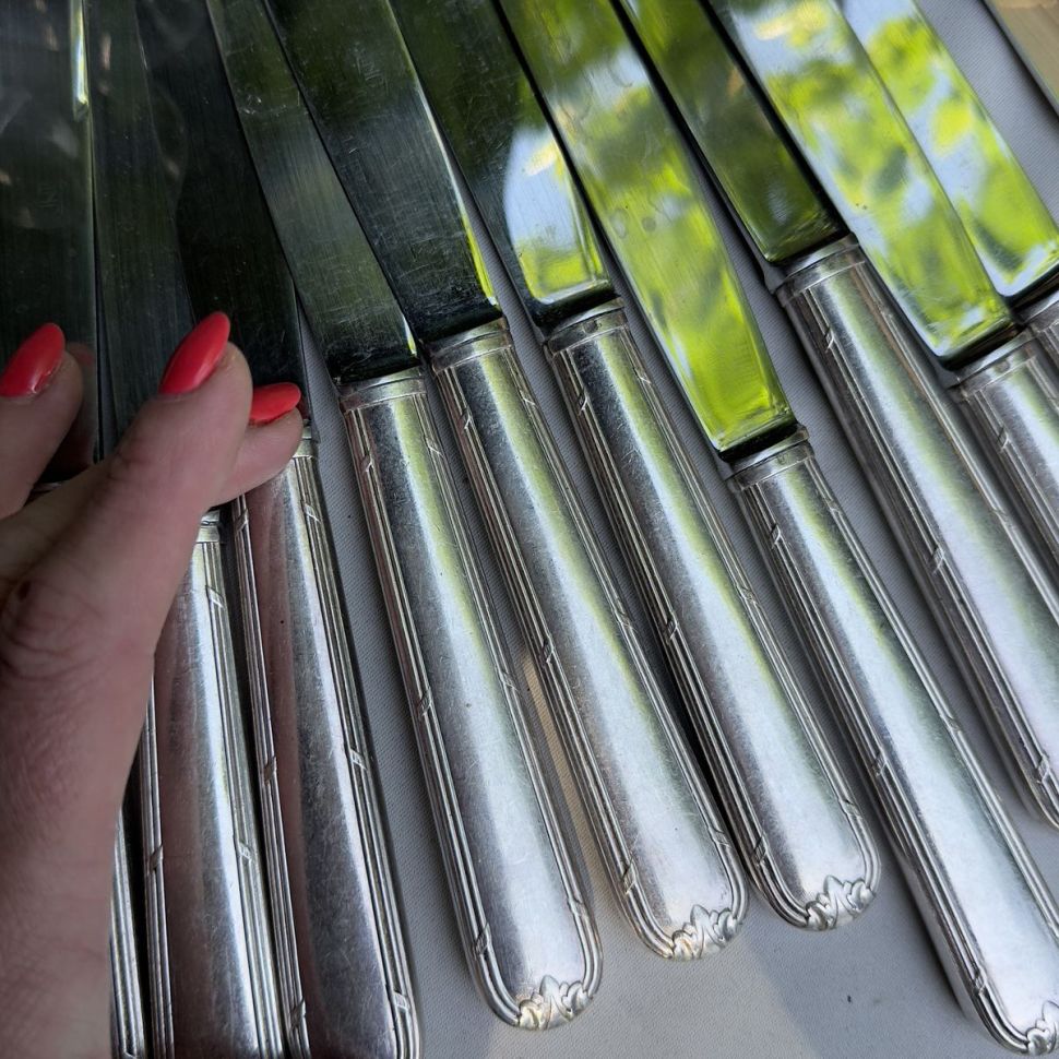 Нож столовый 26 см серебрение Франция