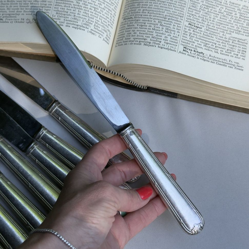 Нож столовый 26 см серебрение Франция