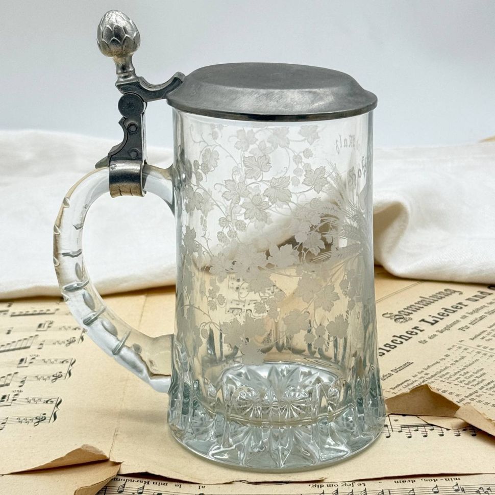 Кружка пивная 600 мл хрусталь олово Германия   