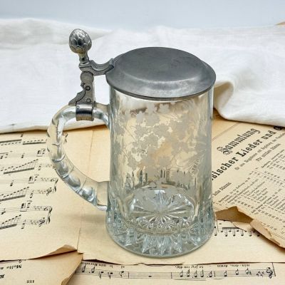 Кружка пивная 600 мл хрусталь олово Германия