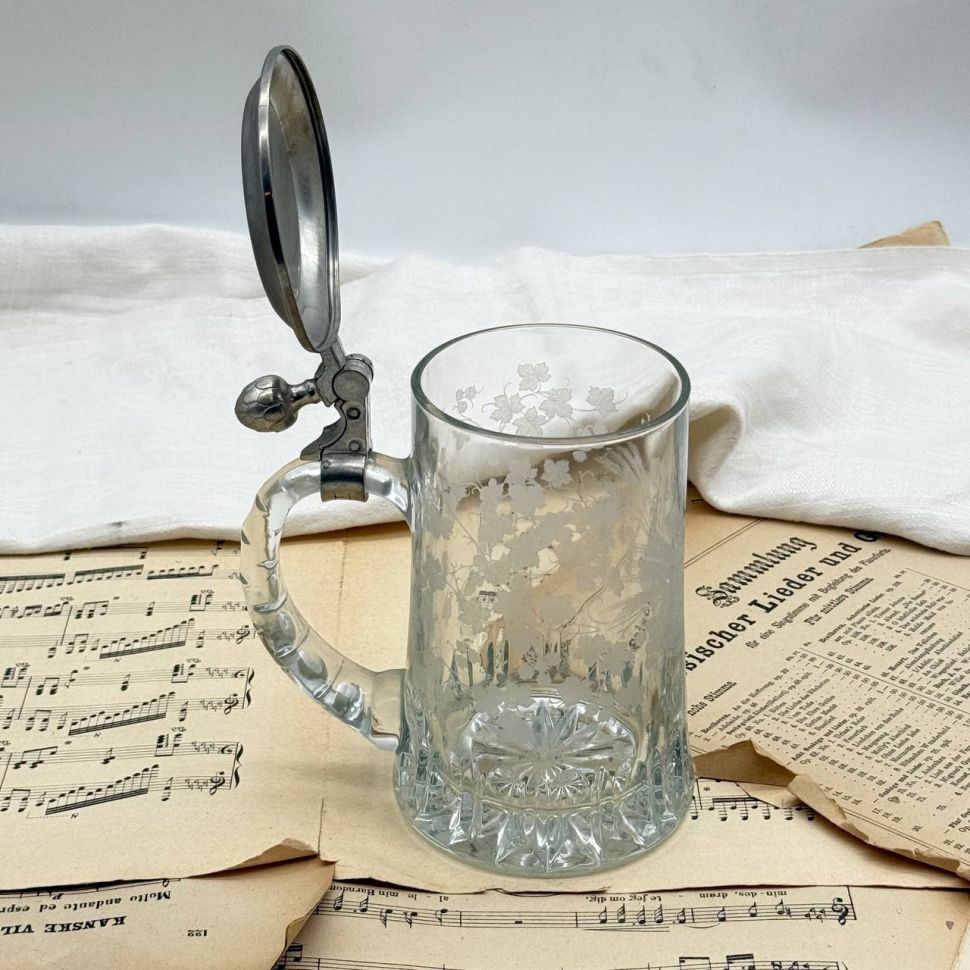 Кружка пивная 600 мл хрусталь олово Германия   