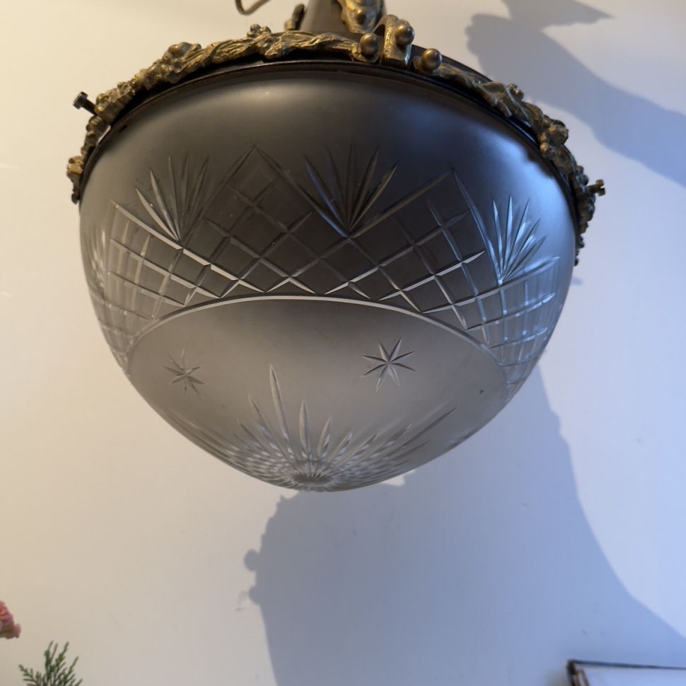 Люстра в стиле ампир латунь 135 см Франция 