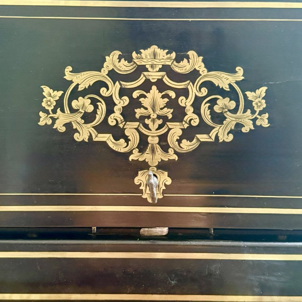 Бар эпохи Наполеона III дерево латунь хрусталь 