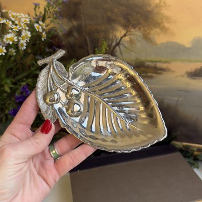 Блюдо Лист 18 см серебрение 