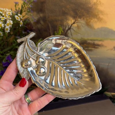 Блюдо Лист 18 см серебрение 