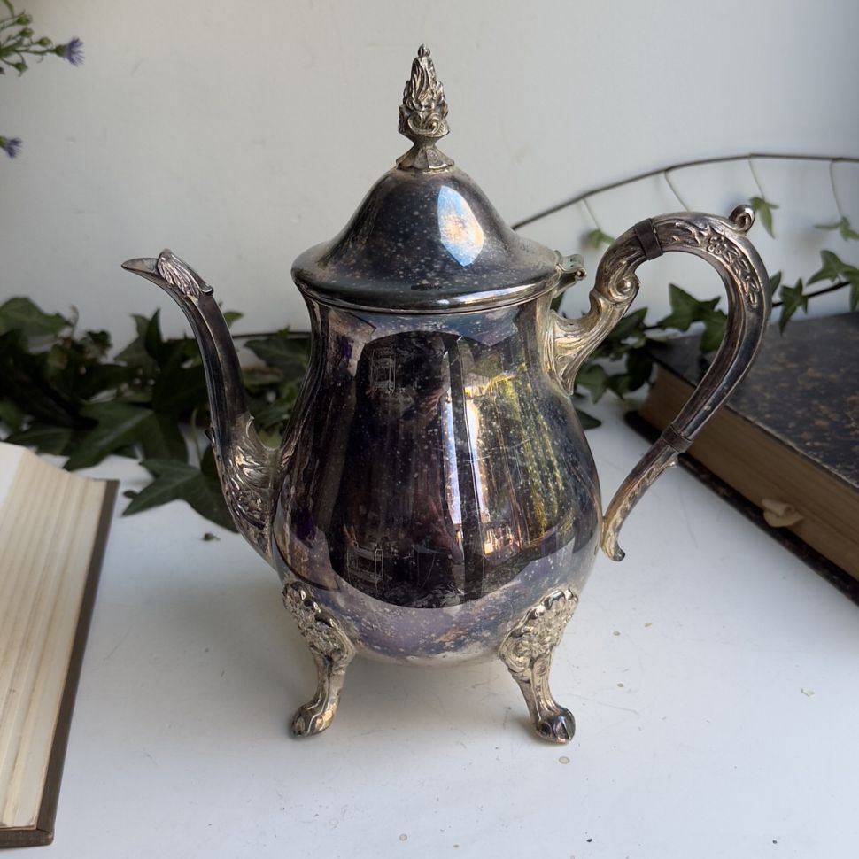 Кофейник 1 л на ножках Viners серебрение Англия  