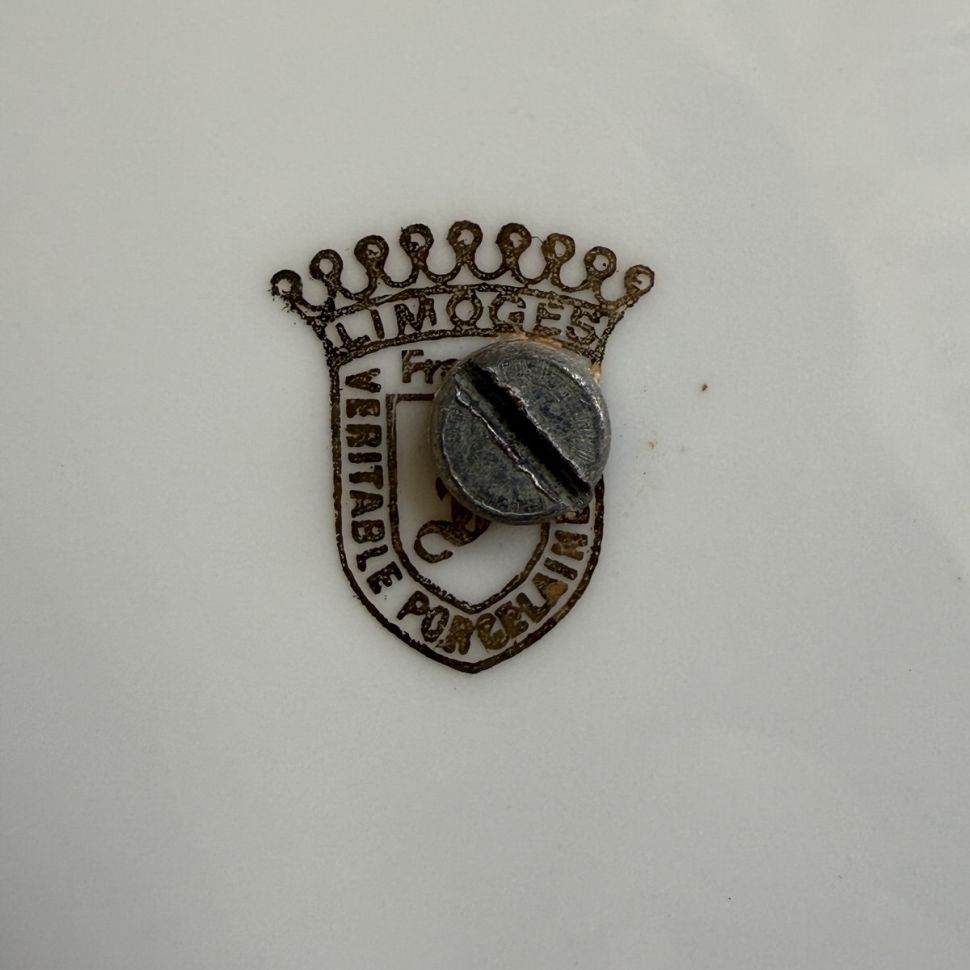 Менажница этажерка Limoges 19 см фарфор Франция 