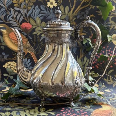 Чайник кофейник сахарница молочник George Travis&Co серебрение